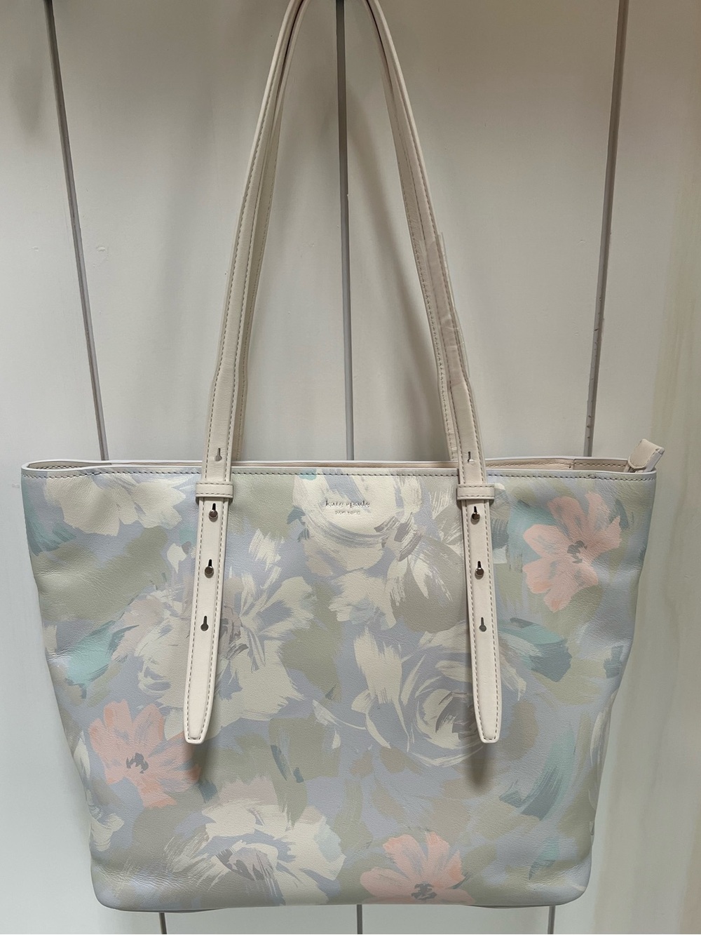 Kate Spade Floral Pastel Tote Bag in Cream and Soft Pastels - NEW with tags